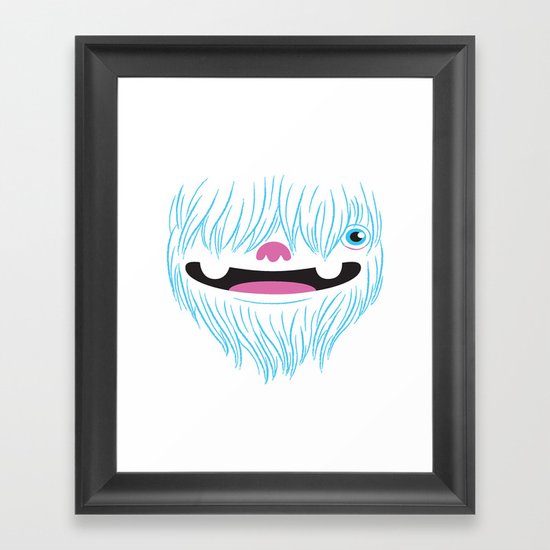 Happy Yeti Framed Art Print
