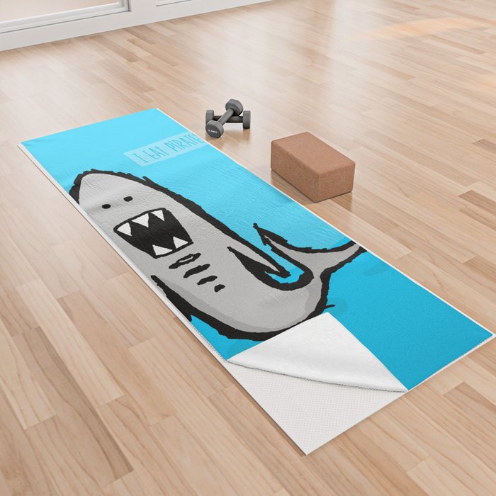 i eat pirates - the shark Yoga Towel