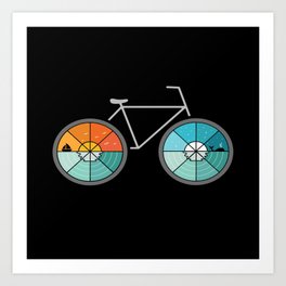 Bicycle Landscape Art Print