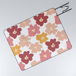  Sunny Summer Matisse Retro Flowers Picnic Blanket