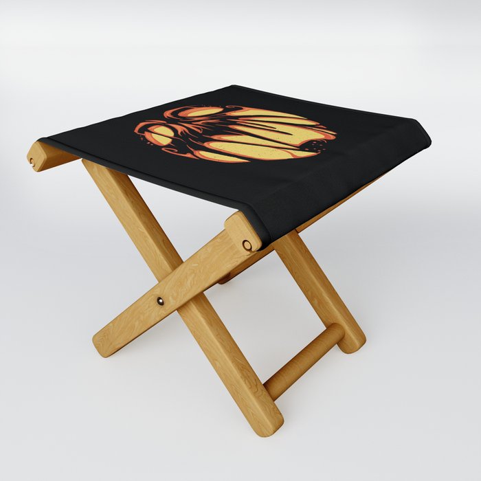 Pumpkin Creepy Folding Stool