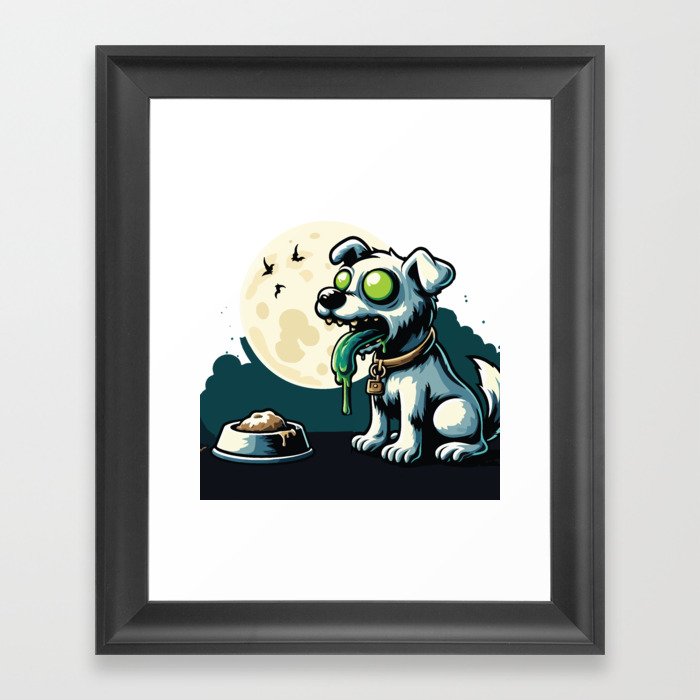 Zombie dog Framed Art Print