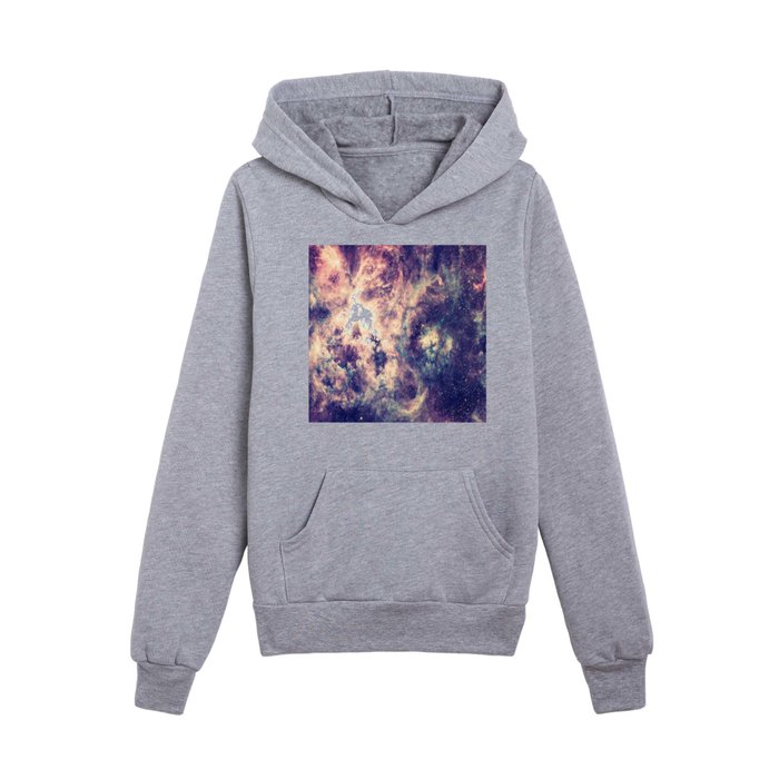 Tarantula Nebula Deep Pastels Kids Pullover Hoodie