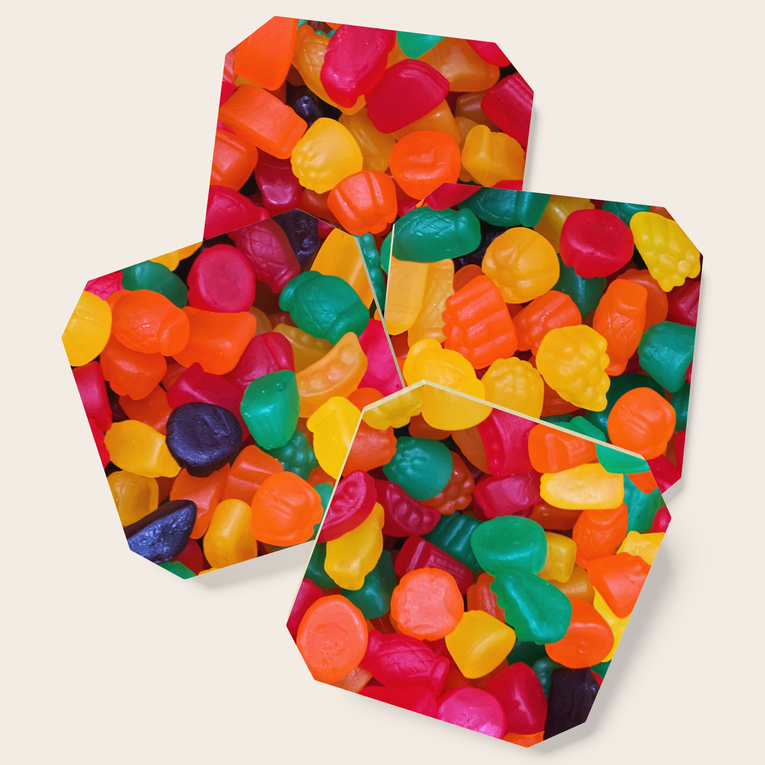 Jujubes Gummy Candy Photo Pattern Coaster By Patterns Soup Society6