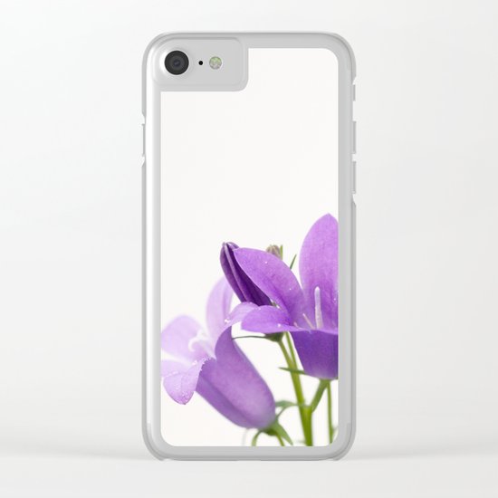 PURPLE FLOWERS - Bellflowers #2 #decor #art #society6 Clear iPhone Case