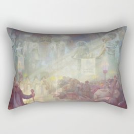 Alphonse Maria Mucha - Holy Mount Athos Rectangular Pillow