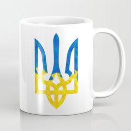 Low polygonal ukrainian trident Mug