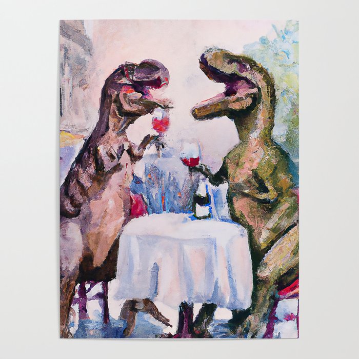 T-Rex couple date night Poster