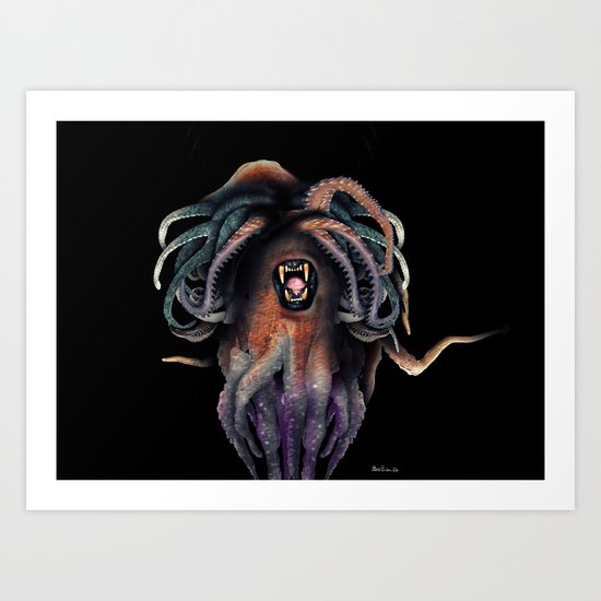 Tentacle monster Art Print