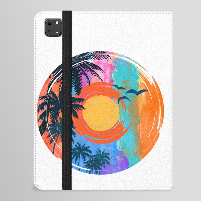 Summer Beach Sunset iPad Folio Case