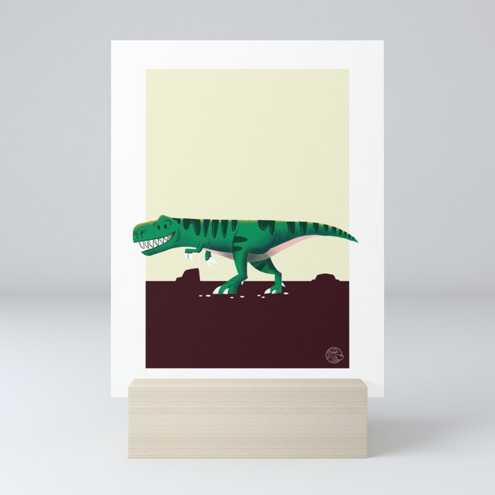 Happy T-Rex. Mini Art Print