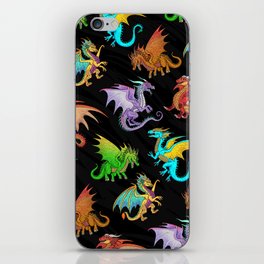 Colorful Rainbow Dragons School iPhone Skin