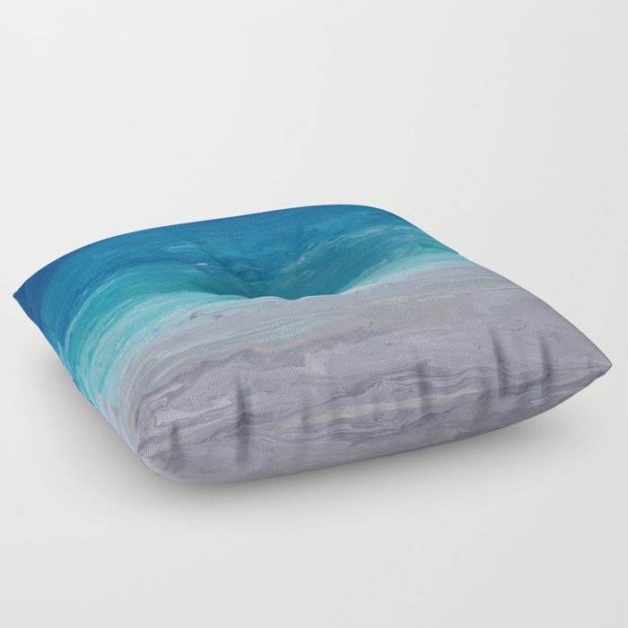 Waves Of Blue Floor Pillow