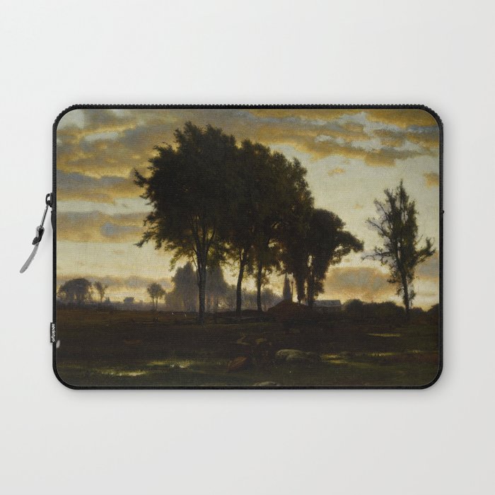 George Inness - Landscape, Sunset Laptop Sleeve