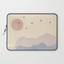 Dreamy Mountain Sunset Birds Laptop Sleeve