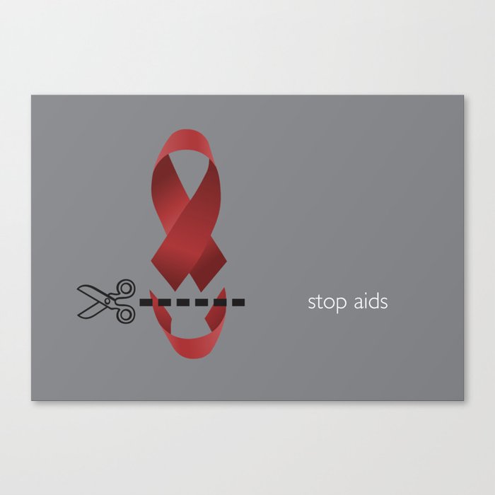 stop aids Canvas Print