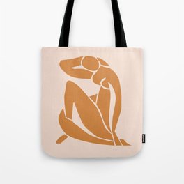 Henri Matisse Print - Abstract Art Poster -  Nude Minimalist Illustration LADY KNELT | large matisse | Modern Art | Nude Art | Feminist Tote Bag | Fauvism, Oil, Digital, Stencil, Matisse, Abstract, Illustration, Colored Pencil, Pop Art, Orange 