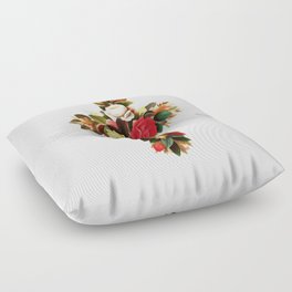 Easter Christian Cross Of Roses Floor Pillow