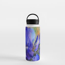 Blue Watercolor Flowers Water Bottle