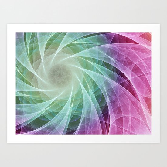 Whirlpool Diamond 2 Computer Art Art Print
