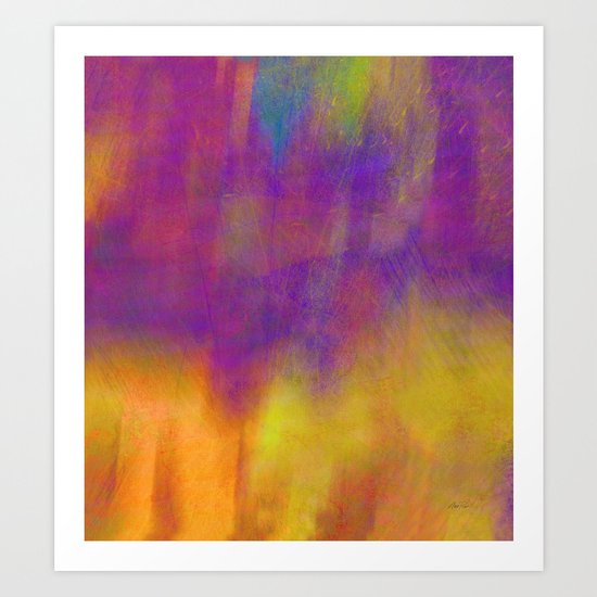 Purple Dawn abstract art by Ann Powell Art Print