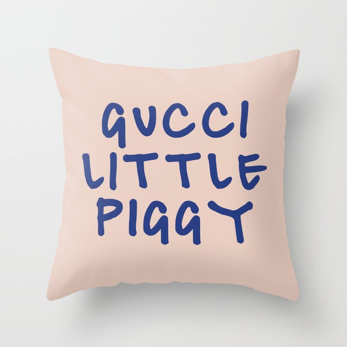 Fashion Pig Azure Throw Pillow