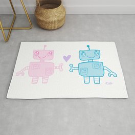robots in love Rug