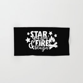 Star Gazing Fire Blazing Cool Camping Bonfire Hand & Bath Towel