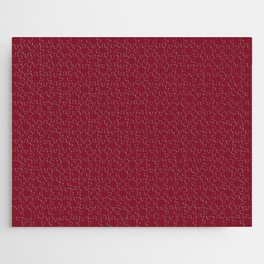 Dark Antique Ruby Red Solid Color Popular Hues Patternless Shades of Maroon Collection - Hex #841b2d Jigsaw Puzzle