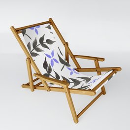 Very peri floral pattern Sling Chair