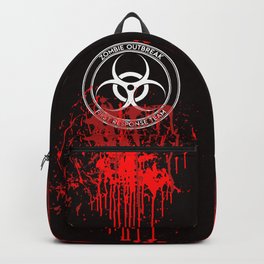 Zombie Outbreak First Response Team Backpack | Biohazard, Vector, Digital, Zombie, Illustration, Comic, Blood, Splatter, Graphicdesign 
