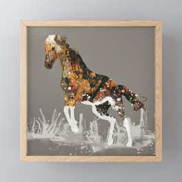 Ice Horse Framed Mini Art Print