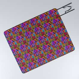 Cheeky Psychedelic Grid! Picnic Blanket