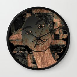 Copper Woman Wall Clock
