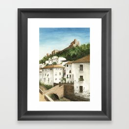 Granada, Spain - Watercolor Panting Framed Art Print