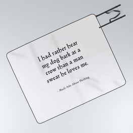 Much Ado About Nothing - Shakespeare Quote Picnic Blanket