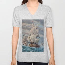 Ships V1 V Neck T Shirt