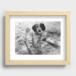 Vintage Hound Dog Recessed Framed Print