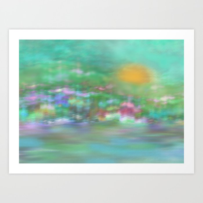 Landscape in Pastel Colors Art Print