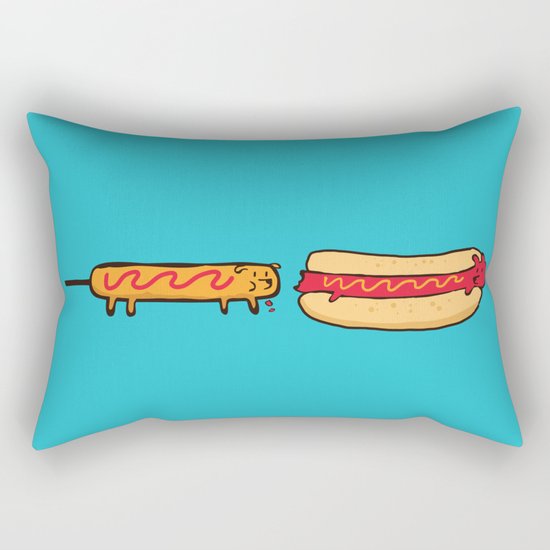 Dog Eat Dog World Rectangular Pillow