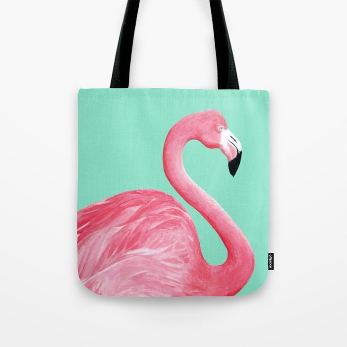 jordnødder laver mad lige ud Pink Flamingo Tote Bag by Lorri Leigh Art | Society6