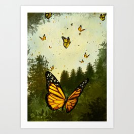 Monarch Forest Art Print