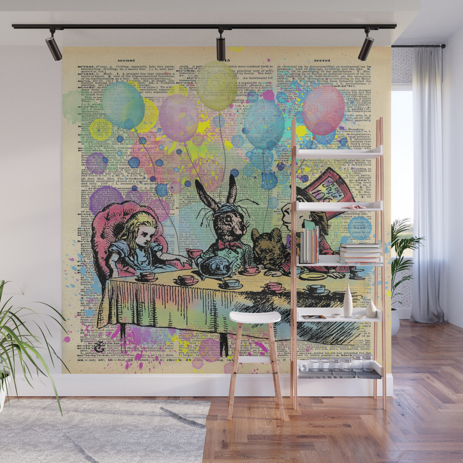 Tea Party Celebration Alice In Wonderland Wall Mural