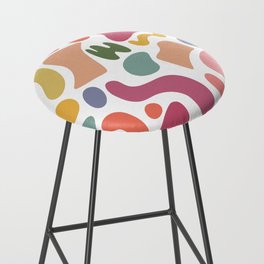 Squiggly Matisse Pattern Bar Stool