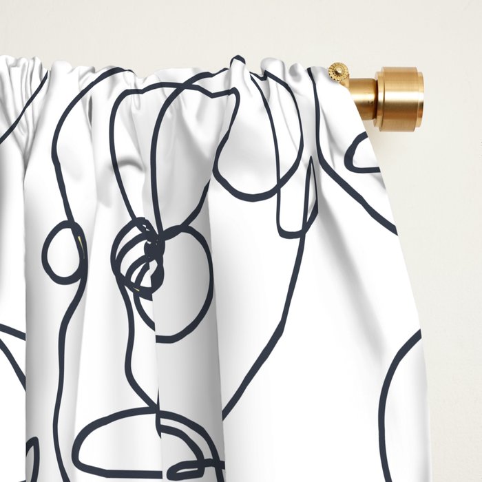 Abstract Faces Blackout Curtain By Kitsunedesignstudio Society6