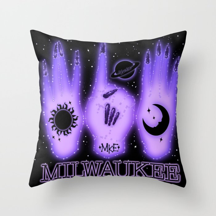 414 Celestial Beings Throw Pillow