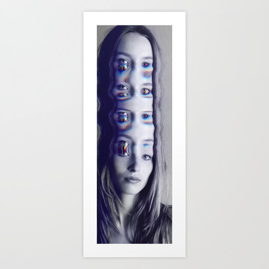 Glitch Mind Melt Art Print