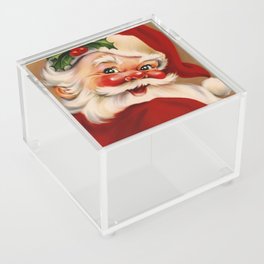Golden vintage santa claus Acrylic Box