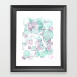 Bubbles light colors palette Framed Art Print