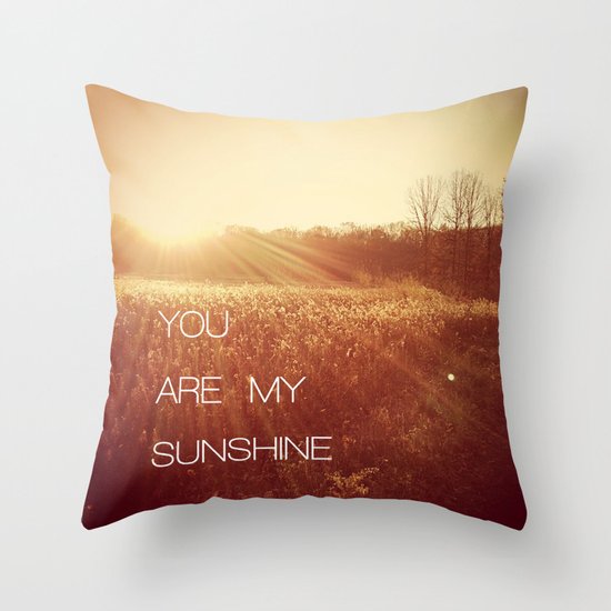 You Are my Sunshine Throw Pillow